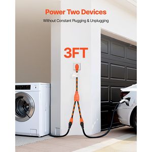 Cavo Adattatore Sdoppiatore a Y NEMA 14-50 da 50 Ampere, 4 Poli 240V per RV/EV, da NEMA 14-50P a Doppia Presa 14-50R, Grip H - Product Image 2