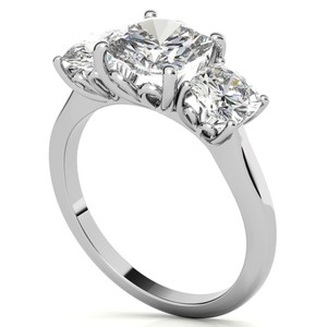Anillo de Lujo con Moissanita Corte Cojín Certificada, Plata de Ley 925 Bañada en Oro, Solitario para Compromiso, Boda, Promesa, Aniversario - Product Image 2