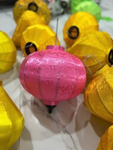 Hoi An Lantern Jacquard Fabric Luxury Pattern Colorful for Wedding Home Decorate Vietnam Bamboo Lantern Elegant Style - Product Image 3