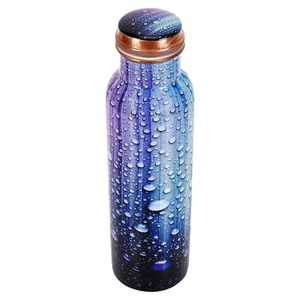 Botella de Agua de Cobre con Diseño Floral y Tapa de Rosca de Cobre - Ecológica, Apta para Lavavajillas, Diseño Clásico para Regreso a Clases y Bodas - Product Image 4