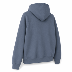 Sudadera con Capucha Personalizada para Hombre, Color Azul Pizarra, Gruesa, con Mangas Raglán, de Algodón y Felpa, Estilo Casual Urbano, con Bolsillos - Product Image 4