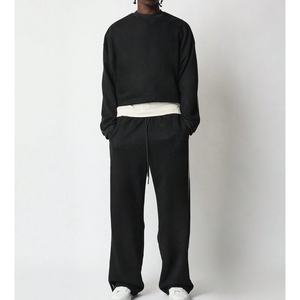 Wholesale <b>Men's</b> Oversized 100% Cotton Fleece Pullover Tracksuit For <b>Men</b> Custom High Quality Drop Shoulder Casual <b>Men</b> Tracksuit - Product Image 2