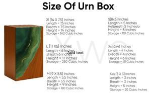 Urna de Resina Verde Esmeralda con Diseño de Geoda y Madera, Decoración Conmemorativa Inspirada en Ágata - Product Image 5