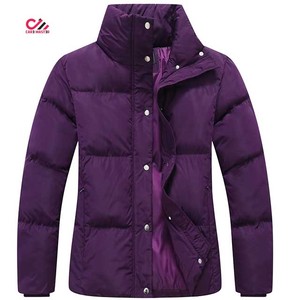 Chaqueta Acolchada de Nuevo Diseño con Cuello Alto, Manga Larga, Abrigo Cálido de Invierno, Relleno de Poliéster, Grosor Regular - Product Image 1