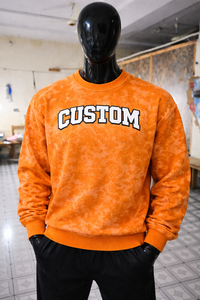 Sudadera con Estampado Personalizado, Lavada al Ácido, Cuello Redondo, Oversize, Material de Algodón de Alta Calidad, Moda Urbana para Hombre - Product Image 6