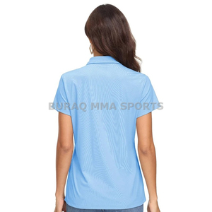 Polo de mujer de manga corta de secado rápido, informal, con cuello de punto, corte regular - Product Image 4