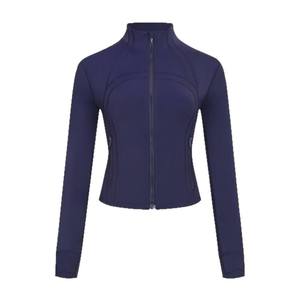 เสื้อแจ็คเก็ตโยคะยืดหยุ่นระบายอากาศได้ดี คอตั้งแนวตั้ง แขนยาว แฟชั่นสำหรับผู้หญิง ออกกำลังกาย ฟิตเนส - Product Image 5