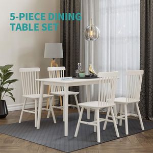 Set di 4 Sedie YS White per Cucina Contemporanea, Struttura in Legno Robusta, per Uso Ristorante - Product Image 6