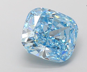 Diamante Cultivado en Laboratorio con Certificación IGI, Corte Cuadrado Cojín Modificado de 3.52 CT, Color Azul Intenso Fantasía, Claridad VS1, CVD ROYAL GEMS para Joyería - Product Image 4