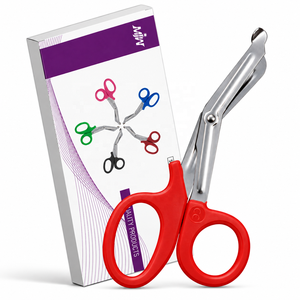 Professional Utility Scissors 5.5 Inch Stainless Steel Red Handle Multipurpose Cutting Scissor for Medical Beauty Household Use - Product Image 6
