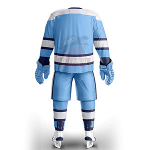 Uniforme de hockey sobre hielo con diseño personalizado más popular, uniforme de hockey sobre hielo de talla grande para adultos - Product Image 3