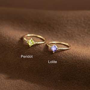 Peridot Hoop Earrings 925 Sterling Silver 14K Gold Plated Septum Helix <b>Tragus</b> <b>Ring</b> Gemstone Jewelry For Women - Product Image 4