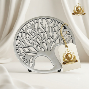 Black Ornate Filigree Floral Round Metal Trivet <b>Heat</b> Resistant Hot Pot Holder Table Mat Kitchen Dining Protection - Product Image 3