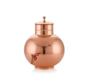Pot de stockage d'eau en cuivre, distributeur métallique, réservoir d'eau froide pour la distribution d'eau potable avec support, en promotion au meilleur prix - Product Image 4