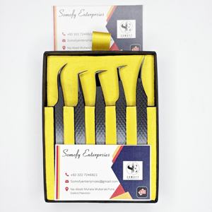 Offre Spéciale pince à épiler professionnelle d'extension de cils en acier inoxydable couleur BLA gris solide - Product Image 4