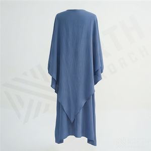 2025 OEM Kimono Abaya pour femmes musulmanes, en tissu polyester épais, doux et très extensible, col en V, manches longues, pour fêtes, Ramadan, mariages - Product Image 2