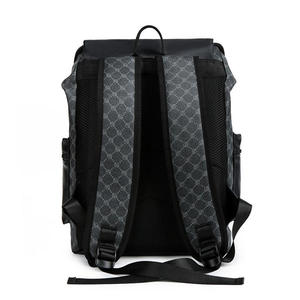 Sac à dos tendance grande capacité 15 pouces en PU imperméable motif losanges unisexe pour randonnée en extérieur - Product Image 5