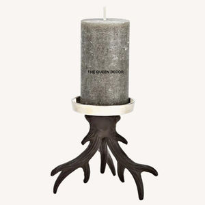 Set of 2 Lighting <b>Decor</b> Table Ware Usage Candle Holder Fancy Aluminum Gold <b>Tree</b> Designing Candle Jar Home & Garden - Product Image 2