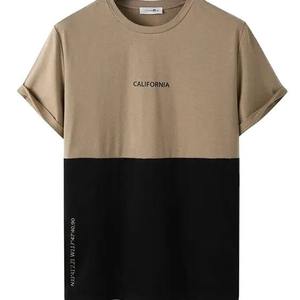 T-shirts d'été pour hommes, en tricot ample uni, à manches courtes, de haute qualité, séchage rapide, impression numérique - Product Image 1