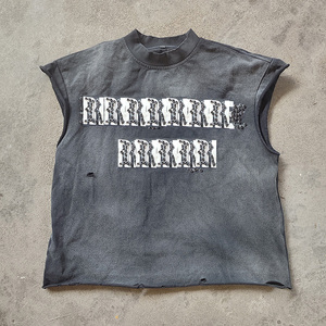 เสื้อกล้ามคอกลมพิมพ์ลายกราฟิกแบบรีดร้อน ผ้าฝ้าย สำหรับออกกำลังกาย ฟิตเนส ทุกฤดู สำหรับผู้ชาย รุ่นขายดีอันดับ 226 - Product Image 1