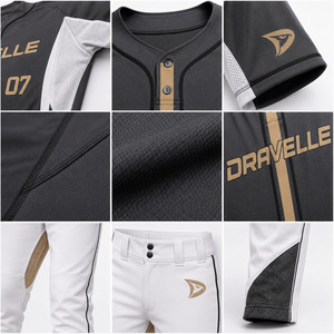 Ensemble uniforme de baseball et softball pour hommes en gros – Maillot et pantalon 100 % polyester micro-mesh respirant par sublimation - Product Image 6