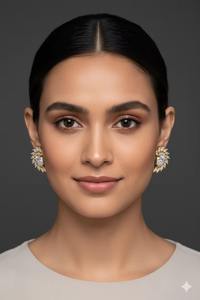 Boucles d'oreilles clous en cristal étincelant très demandées pour femmes, bijoux élégants pour fêtes et mariages, disponibles au prix de gros - Product Image 2