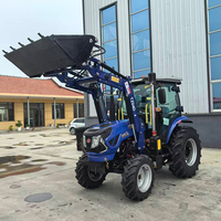 Tracteur agricole 4x4 diesel avec chargeur frontal, certification CE, EPA 50hp 60hp 70hp 80hp 90hp 100hp