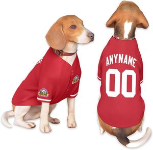 Maillot de baseball personnalisé en polyester pour chien, doux et respirant, vêtements de sport d'été pour chiot, vêtements pour animaux de compagnie, vente en gros OEM - Product Image 6