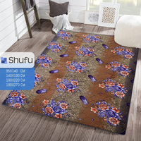 Venta caliente Alfombra de piso de poliéster suave y cómoda Diseño de motivo minimalista