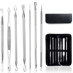 Dual Ended Comedone <b>Extractor</b> <b>Blackhead</b> Remover Acne Needle Facial Pore Cleaner Stainless Steel Beauty Instrument - Product Image 4