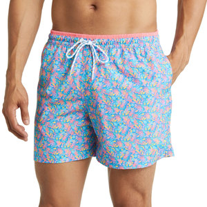 <b>Men's</b> Floral Printed Board Shorts Quick Dry Elastic Waist Casual Swim <b>Trunks</b> Short Length <b>Mens</b> Soft Cotton Denim Shorts - Product Image 3