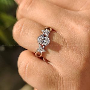 Graceful Oval Cut <b>Nature</b> <b>Inspired</b> <b>Engagement</b> <b>Ring</b> 0.60 To 3.00 CT 925 Silver Fine Jewelry Anniversary Wedding Present Women - Product Image 5