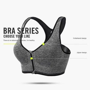 Sujetador deportivo negro con cremallera y sin aros - Sujetador deportivo de marca - Product Image 2