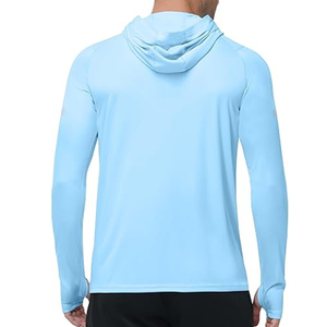 Wholesale Custom Made Men Fishing <b>Hoodie</b> Anti <b>UV</b> Sun <b>protection</b> Plain Blank Long Sleeve Regular Fit OEM ODM Shirts - Product Image 6