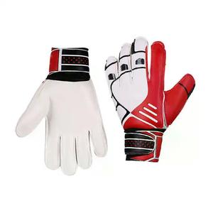 Football Goalkeeper Gloves PU Leather Full <b>Finger</b> Non-Slip Adjustable Wrist <b>Strap</b> Unisex Sports Gear Green White - Product Image 3