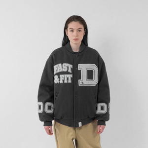 Chaqueta Varsity de Mujer con Mangas de Cuero, a la Moda en 2026, Resistente al Viento, al Precio Más Bajo - Product Image 1