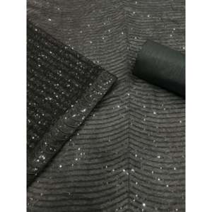 Sari de soirée de créateur avec broderie de sequins, robes élégantes - Product Image 4