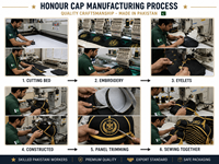 Gorra de Honor Formal Australiana Personalizada para Exteriores con Borla, Sombrero Ceremonial de Satén Premium, OEM Bordado Ajustable 100% Lana al por Mayor