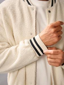 Customized Men's Varsity <b>Jackets</b> With Sleeves <b>Letterman</b> <b>Jacket</b> Wholesale Blank Top Trending High Quality Cream Varsity <b>Jacket</b> - Product Image 3
