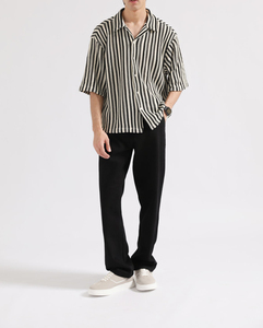 Camisas de Satén 100% Algodón para Adultos, de Moda Casual, Cómodas, con Doble Botonadura y Manga Tres Cuartos, Anti-Pilling, Precio al por Mayor - Product Image 5