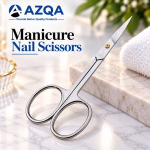 Tijeras para cutículas y uñas de acero inoxidable de alta calidad con cuchillas curvas afiladas, herramienta profesional para el cuidado de las uñas. - Product Image 2