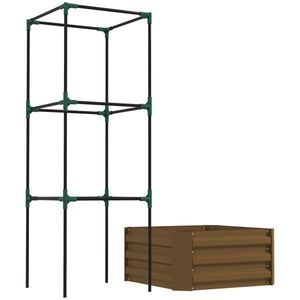 Fioriera Quadrata in Legno per Piante e Fiori, Modello INS, Forniture da Giardino, Vaso in Plastica per Irrigazione e Piantumazione - Product Image 3
