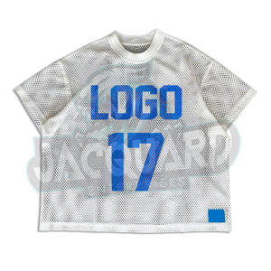 T-shirt en maille graphique imprimé sur mesure pour hommes, vêtements de sport décontractés, fournisseur OEM de marques privées - Product Image 5