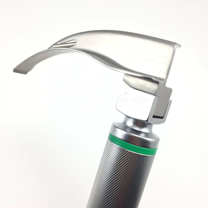 Premium Laryngoscope Fiber <b>Optic</b> Set - 4 Blades Reusable Autoclavable Stainless Steel LED Intubation Laryngoscope Anesthesia Kit - Product Image 4
