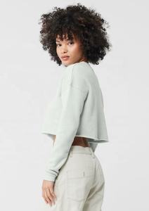 Sudadera Corta con Capucha para Mujer, Transpirable, Antibolitas, de Secado Rápido, Delgada, para Otoño, con Mangas Cortadas, Color y Logotipo Personalizables - Product Image 3