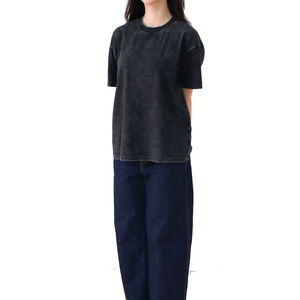 T-shirt délavé à l'acide de qualité supérieure pour femmes, vente en gros, manches courtes, fournisseur de t-shirts délavés à l'acide pour femmes, haute qualité - Product Image 2