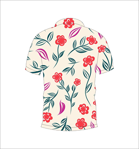 เสื้อโปโลพิมพ์ลายดอกไม้แบบกำหนดเอง แขนสั้น สวมใส่สบาย เหมาะสำหรับกอล์ฟ เทนนิส ชุดทีมฤดูร้อน - Product Image 3