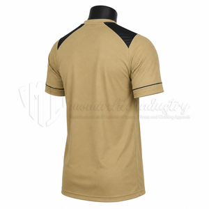 Camiseta de Fútbol Personalizada con Cuello en V, Manga Corta, Panel Negro en el Hombro, Transpirable, de Secado Rápido, Ropa Deportiva para Equipos - Product Image 3