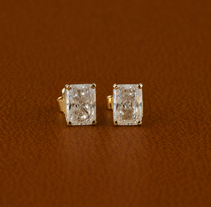 Luxury Prience Cut <b>Stud</b> <b>Earrings</b> for Women 14K/18K Yellow Gold Classic Solitaire <b>Earrings</b> <b>Fine</b> Jewelry - Product Image 1