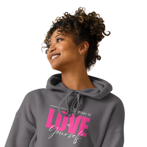 Sweat à capuche court gris foncé pour femme, pull doux en molleton, style décontracté, idéal pour le quotidien - Product Image 6